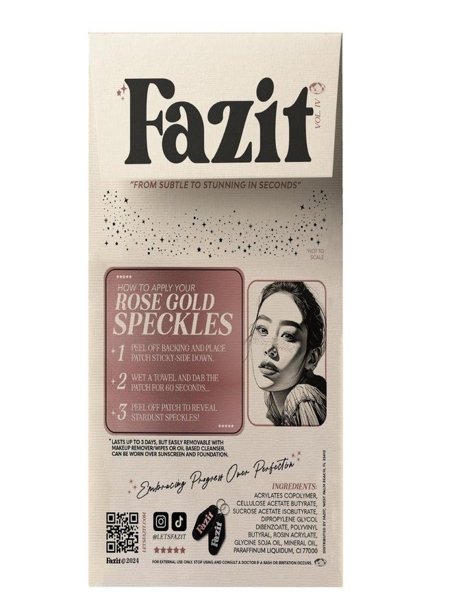 Fazit Makeup Patches - Rose Gold Speckles - Glow Up Make-Up Patches - Cute Glitter Makeup Accessories for Women - Cosmetic Glitter for Face - Image 2